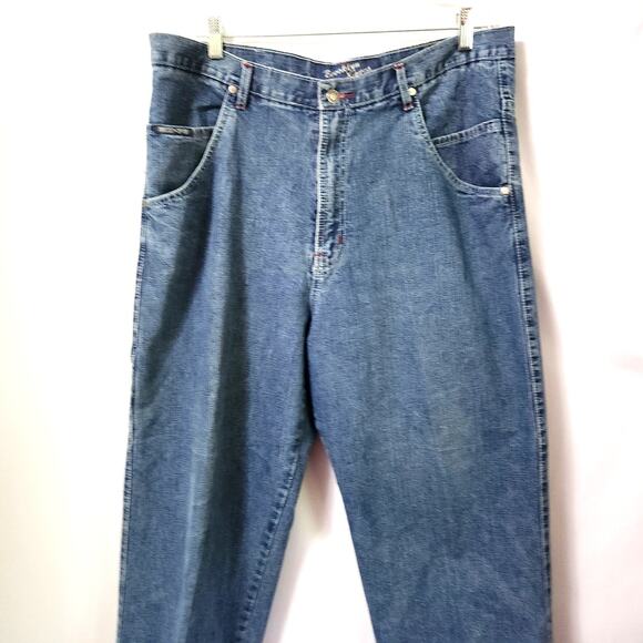 Brooklyn Xpress Men's Jeans Size 38x32 Loose Legs Comfort Fit Retro Classic - Picture 1 of 12